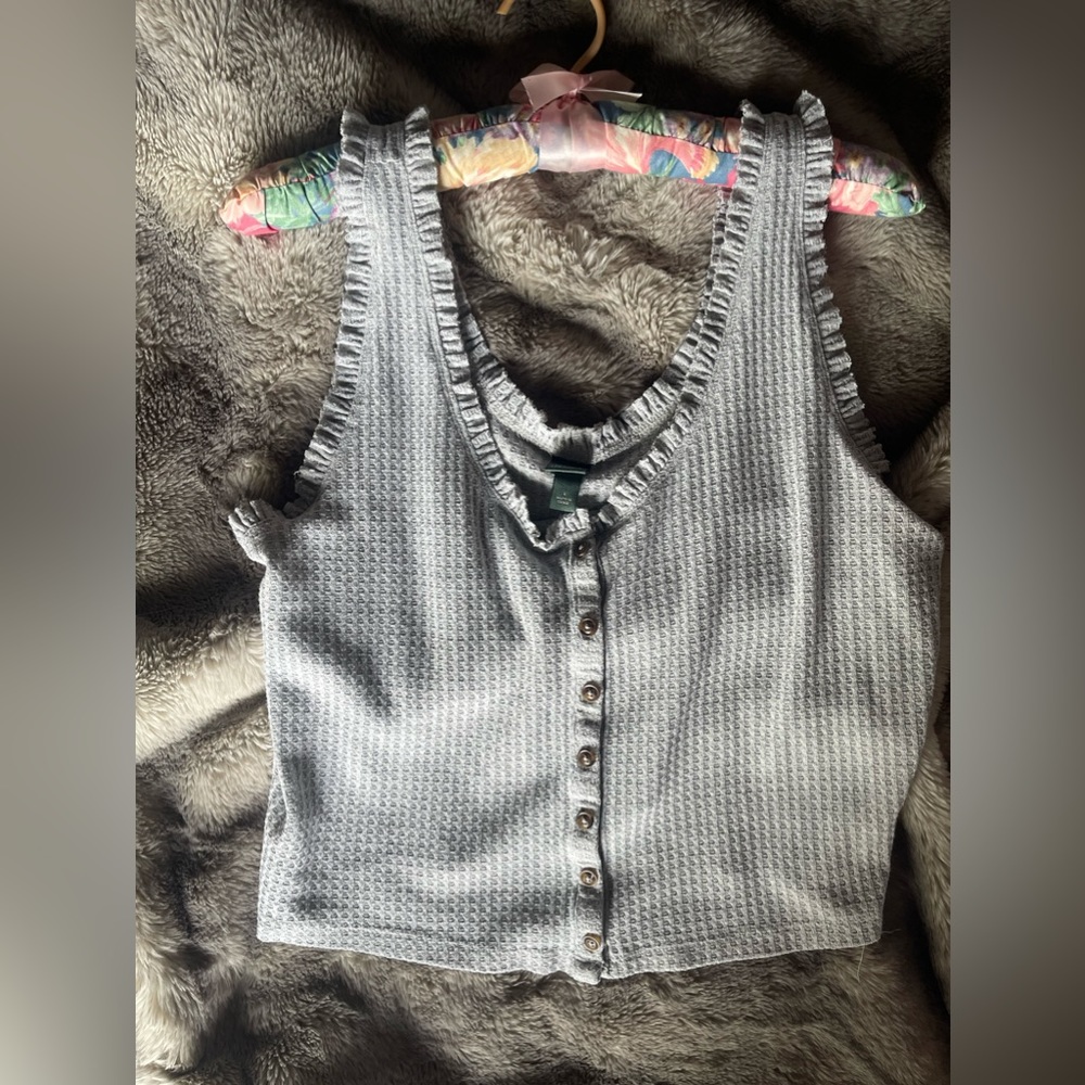 Wild Fable Grey Cotton Top